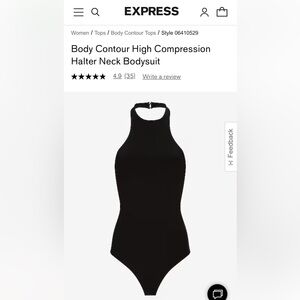 Express Body Contour Collection Black Bodysuit